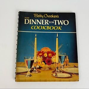 VTG Betty Crockers Dinner for Two Cookbook 1964 Hard Back Spiral Bound